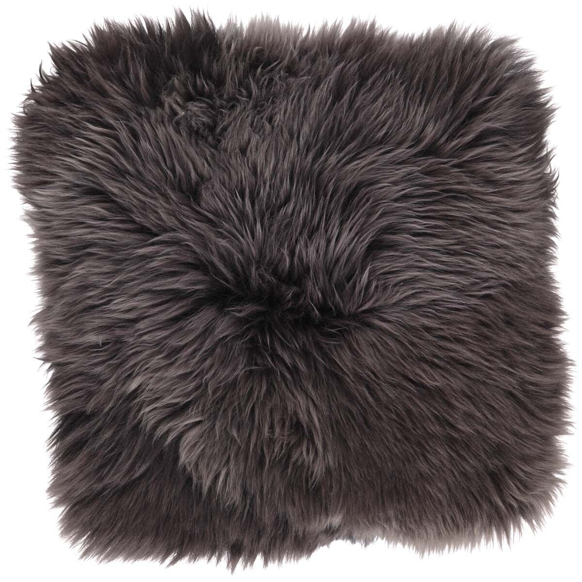 Seat cushion w/fill | Lambskin | Long Hair | New Zealand | 37x37 cm