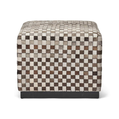 PUF | Koskind | Premium | Calf leather | Cross Check Design | 46x46 cm | 60x60 cm