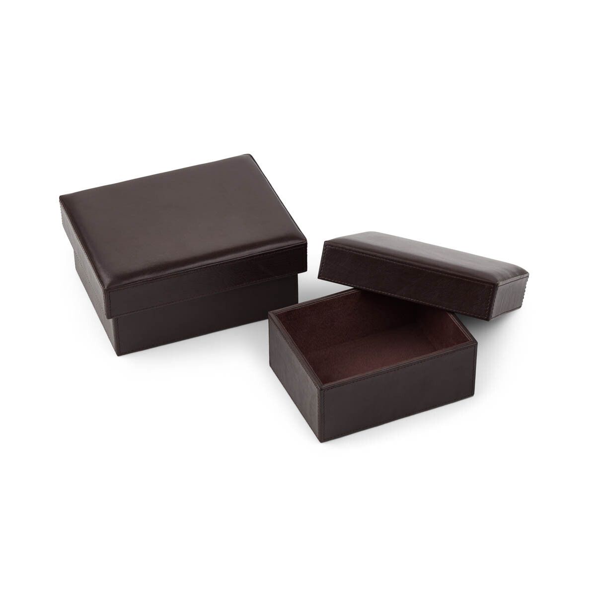 Square boxes | 2 pcs. | Calf leather