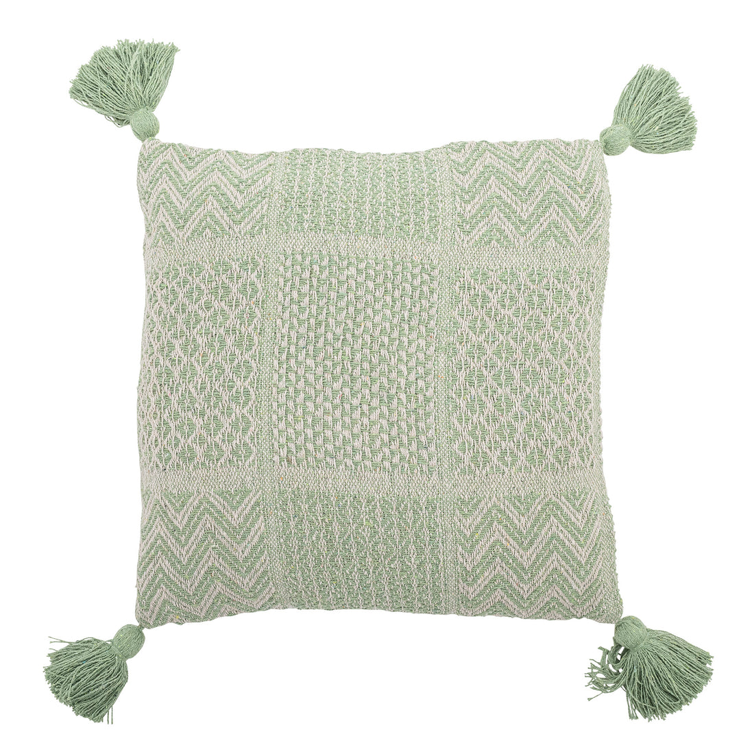 Rodion pillow, green, recycled cotton