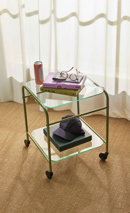 Hübsch Zephyr roller table green