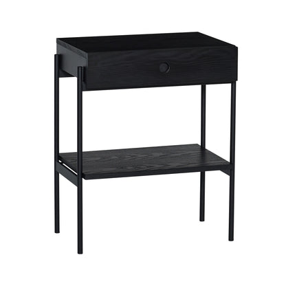 Hübsch noir bedside table black