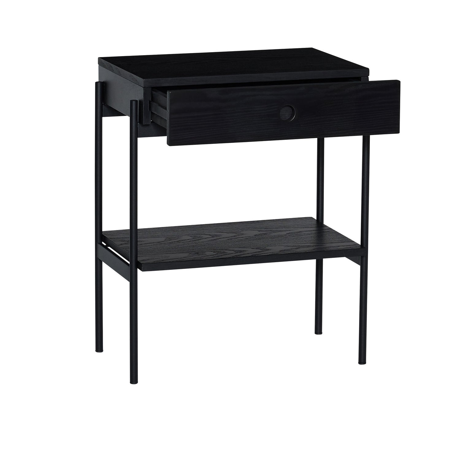 Hübsch noir bedside table black