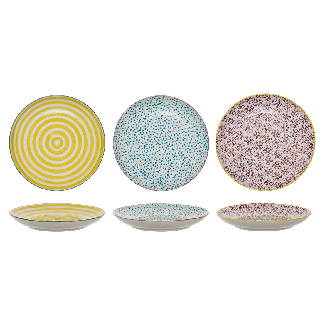 Patrizia plate, yellow, stoneware