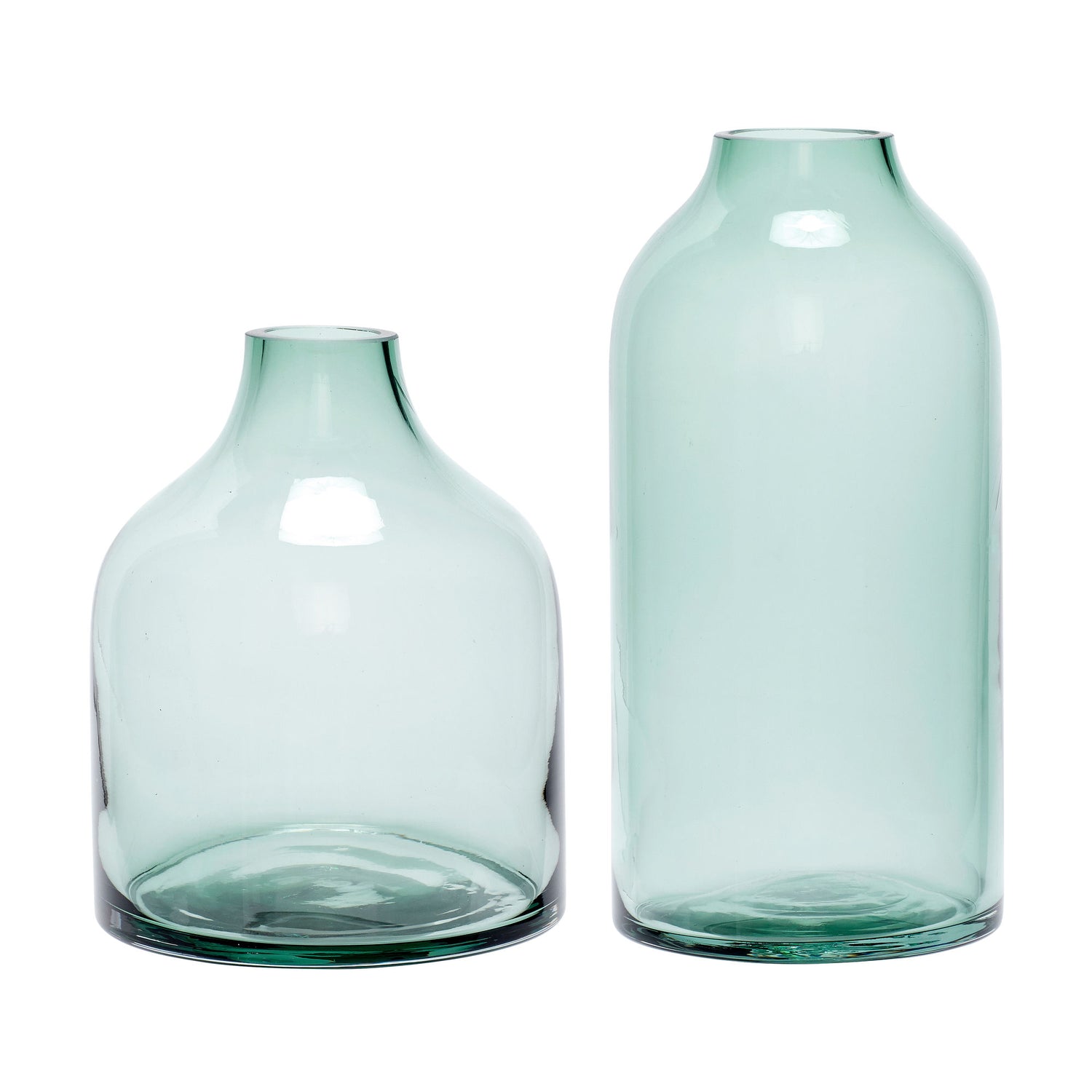 Hübsch Modest Vases Green (set of 2)