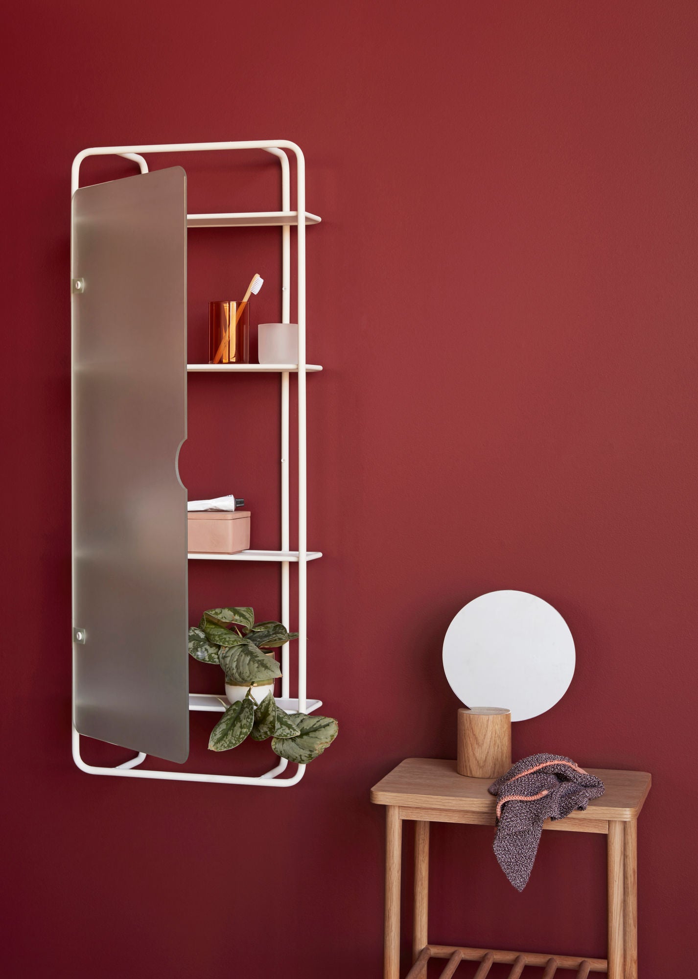 Hübsch form wall shelf white