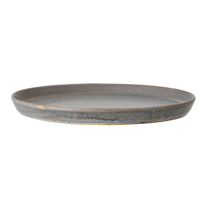 Kendra plate, gray, stoneware