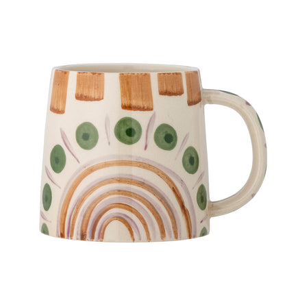 Shama mugs, green, stoneware