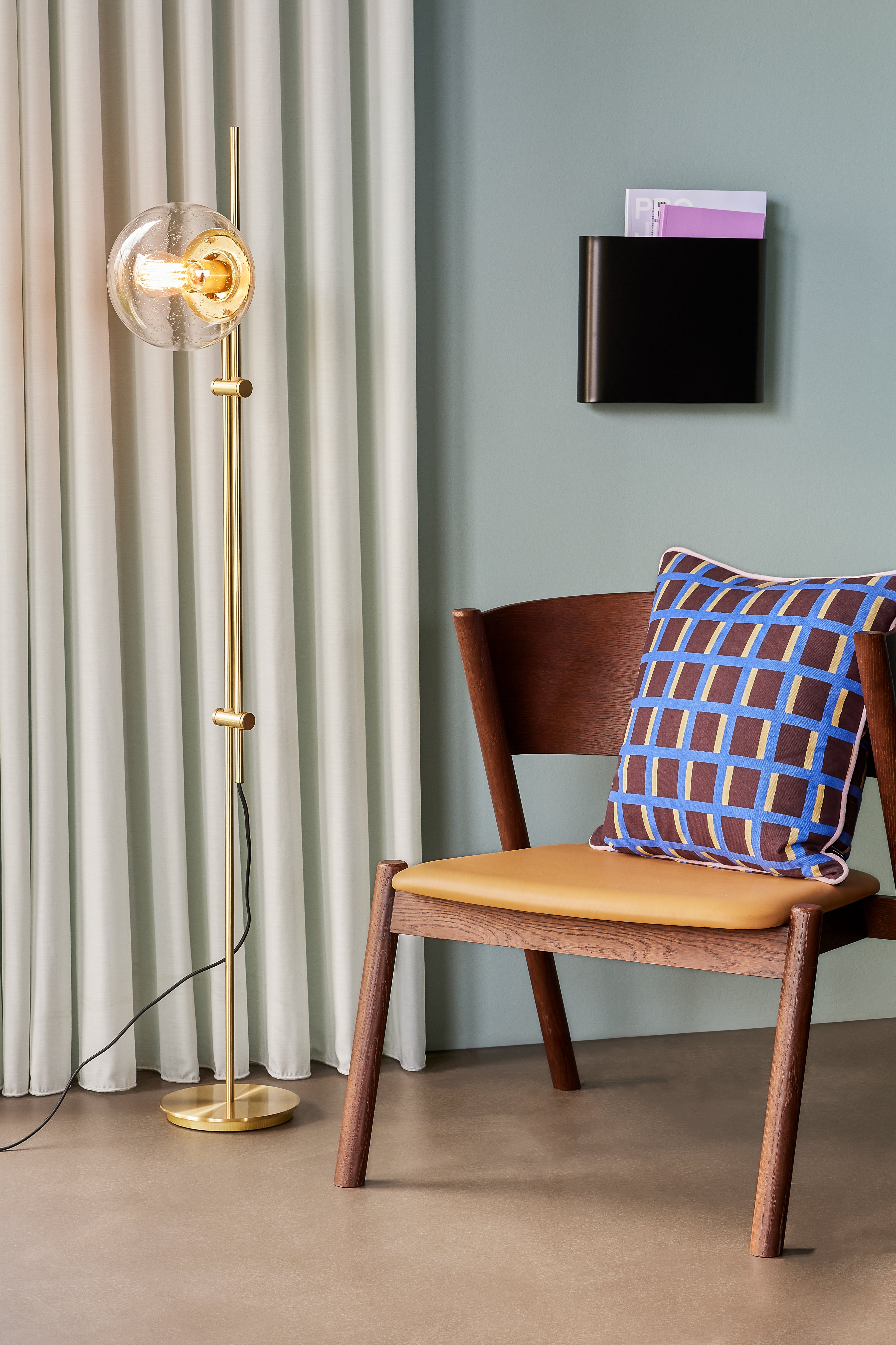 Bubble floor lamp brass color - Ø20XH147cm, E27