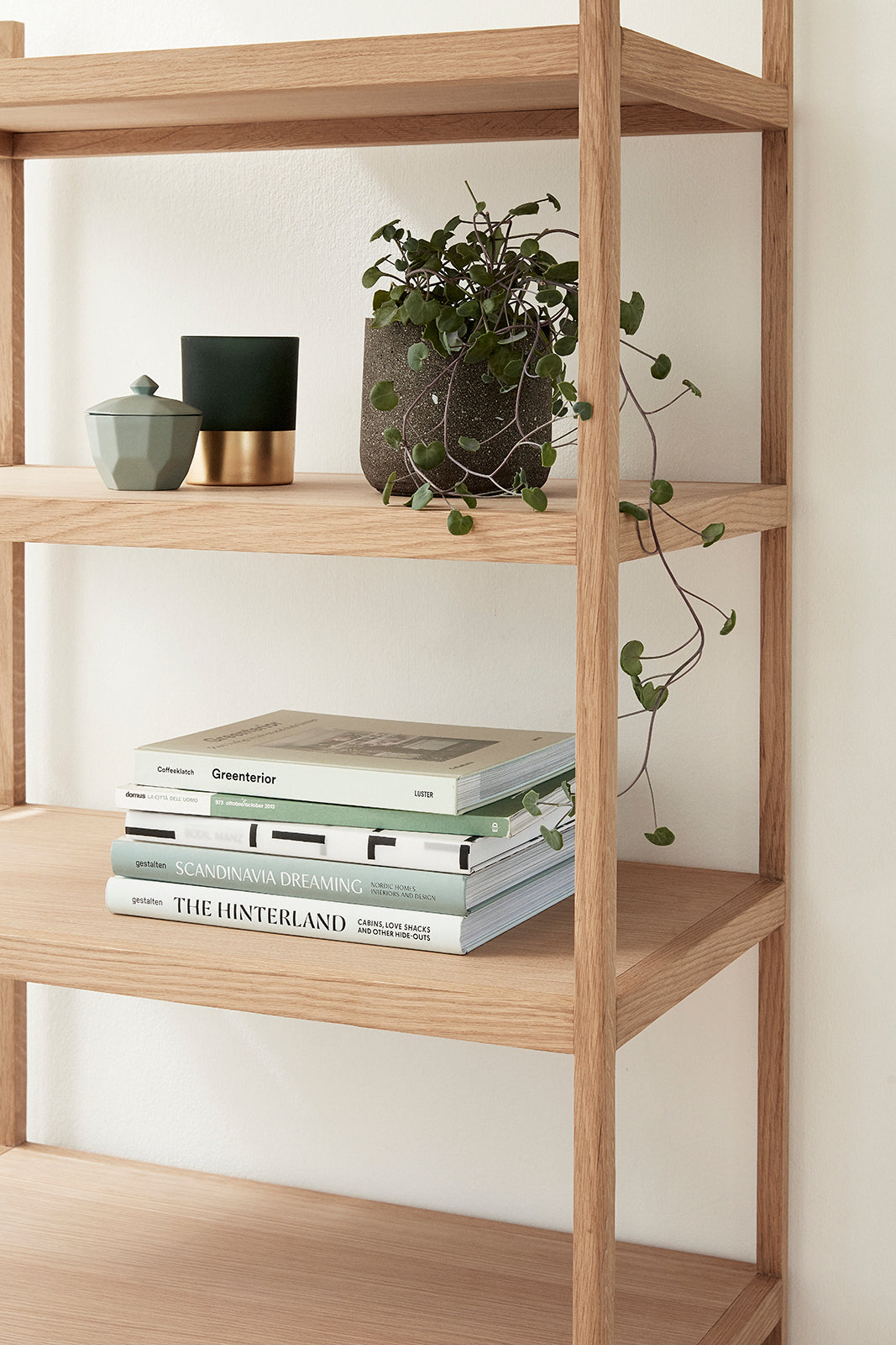 Hübsch - Shelf M/6 Shelves, Oak, FSC - 80x45xH190cm