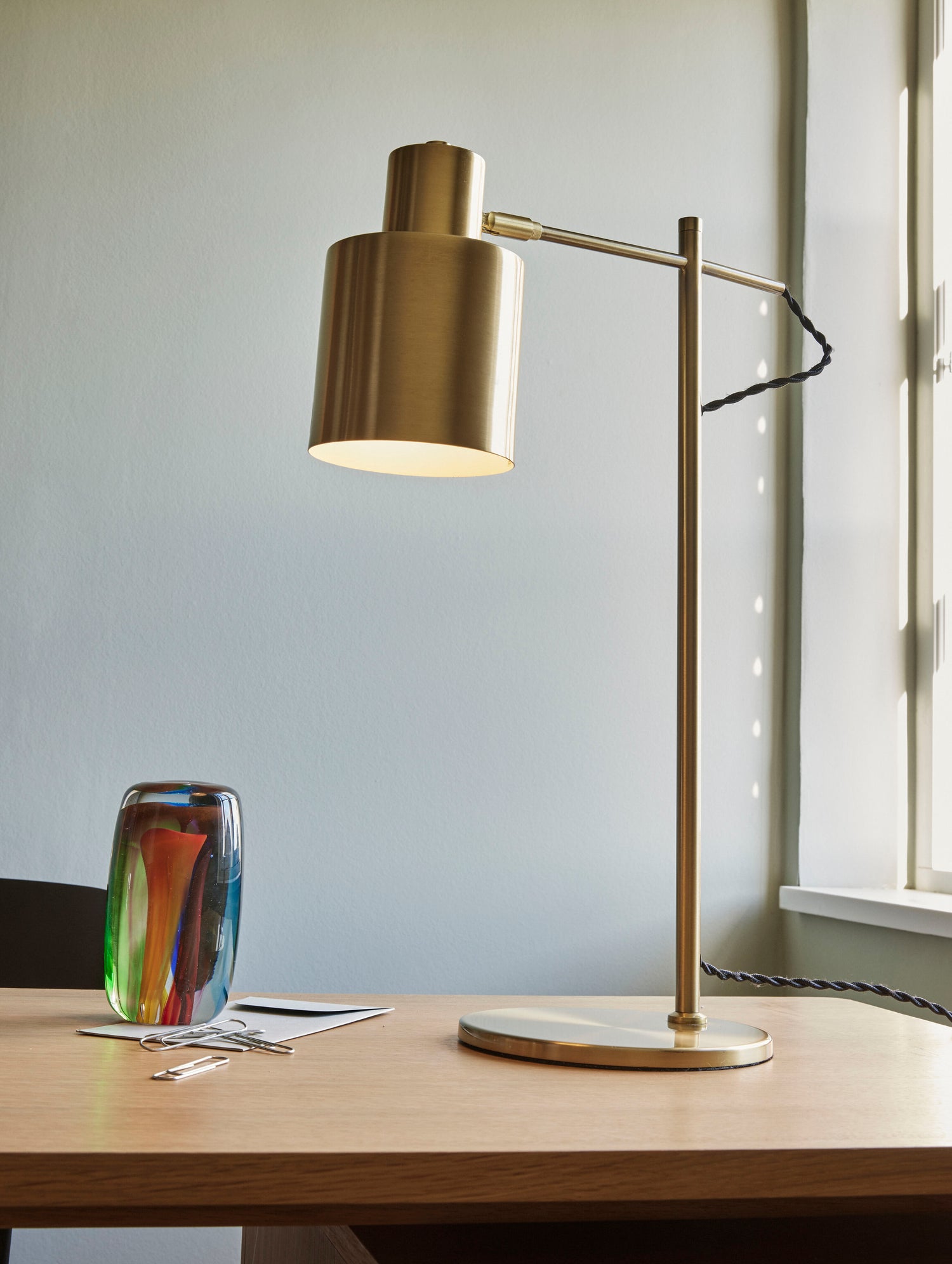 Hübsch Fuse table lamp brass color