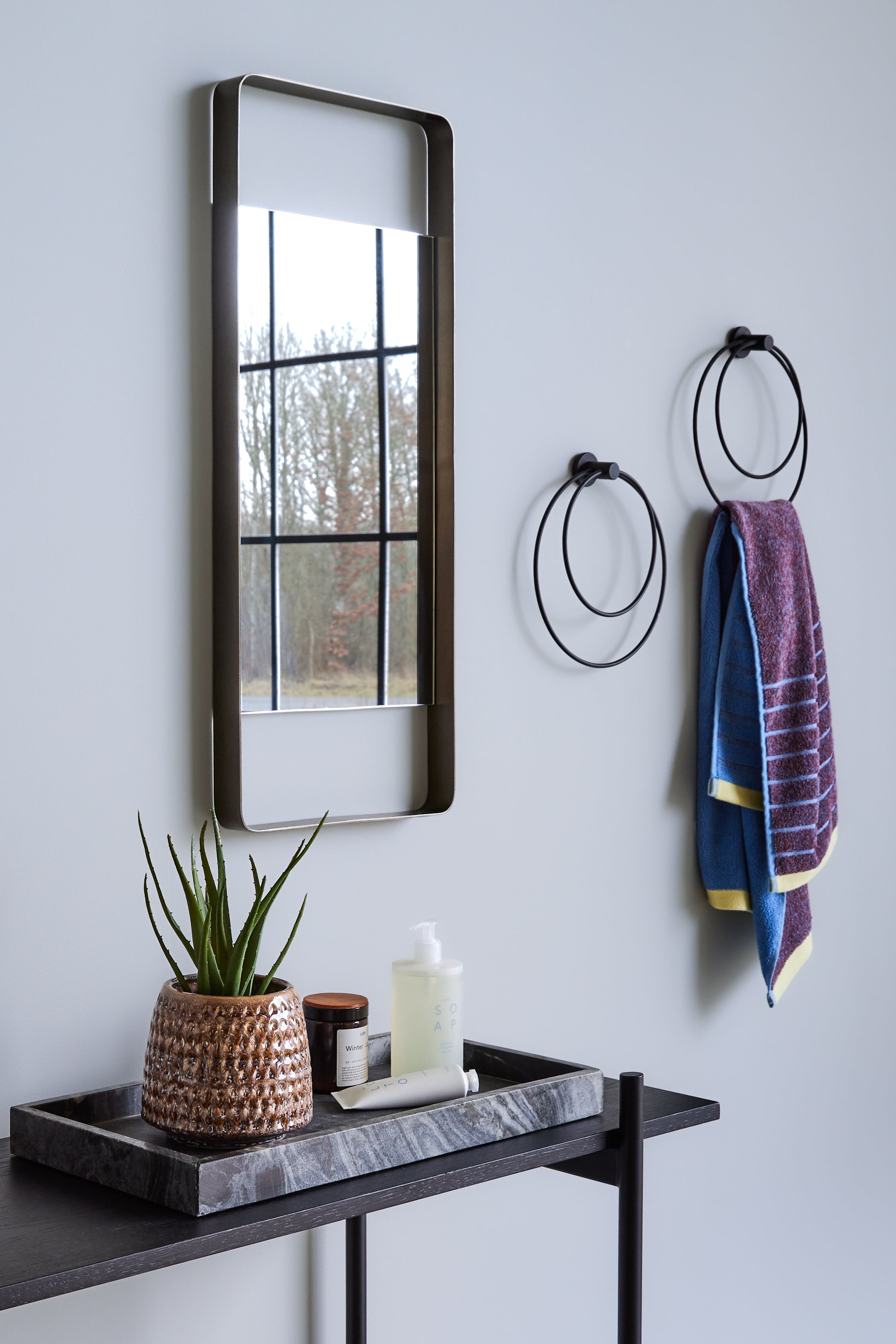 Aware Wall Mirror Small Nickel - 31xH76cm