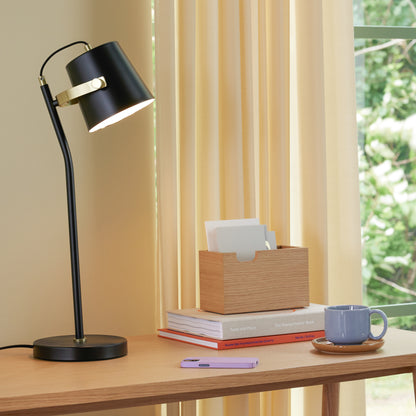 Architect desk lamp black - 18x26xH58cm, E14/40W