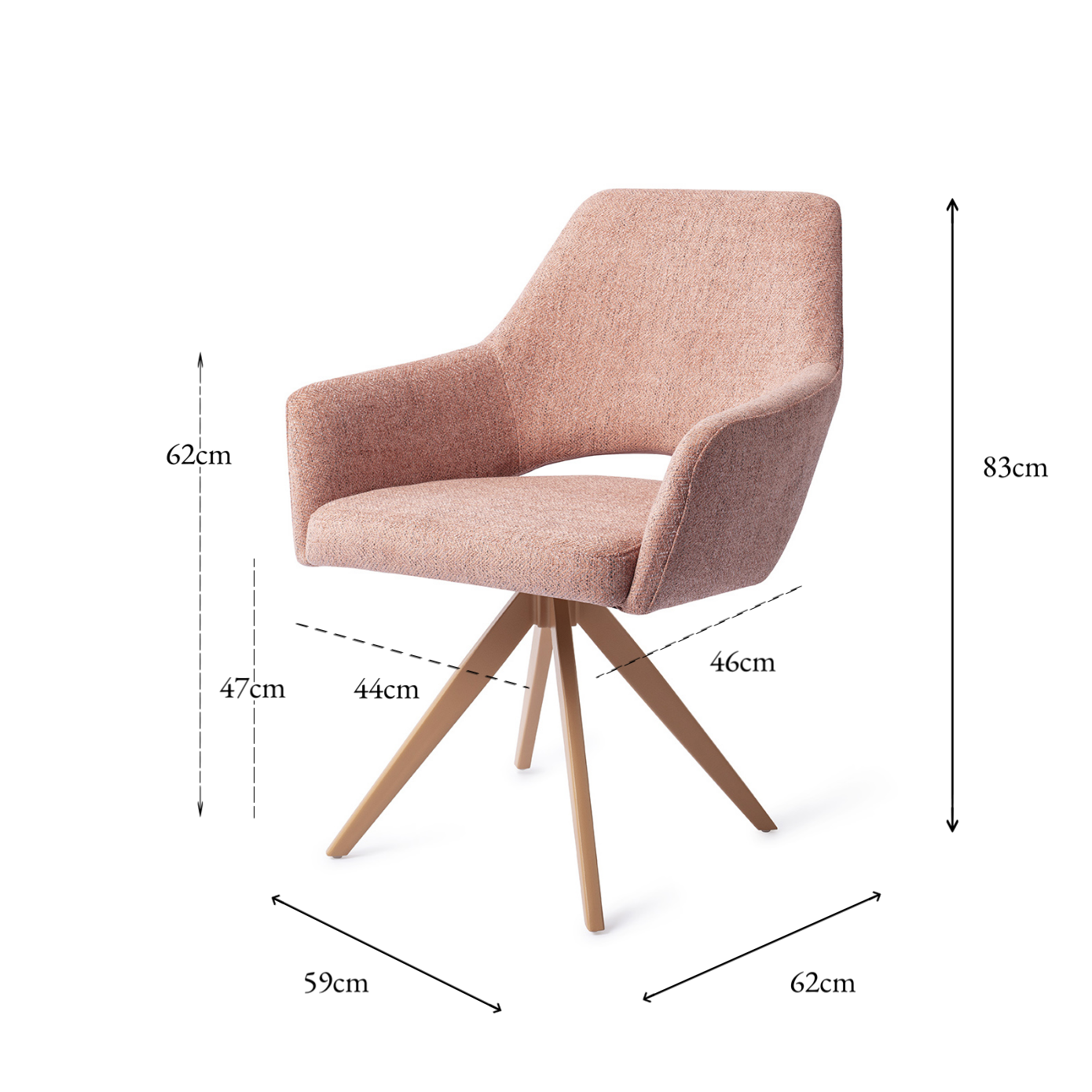 Yanai Dining Chair Pink Punch