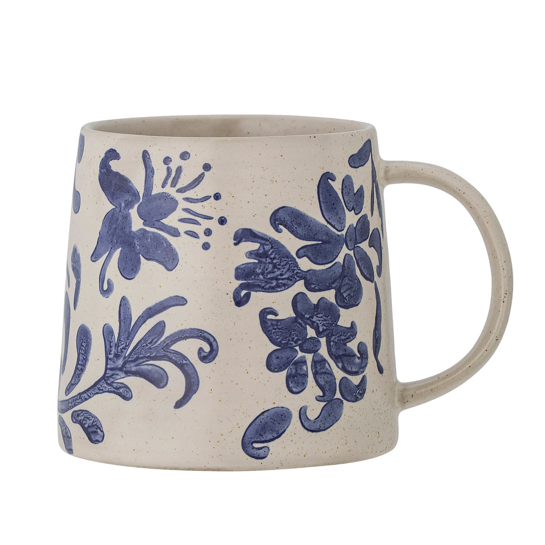 Petunia mugs, blue, stoneware