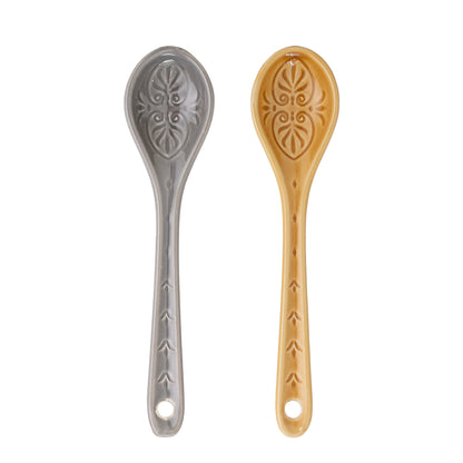 Rani spoon, yellow, stoneware