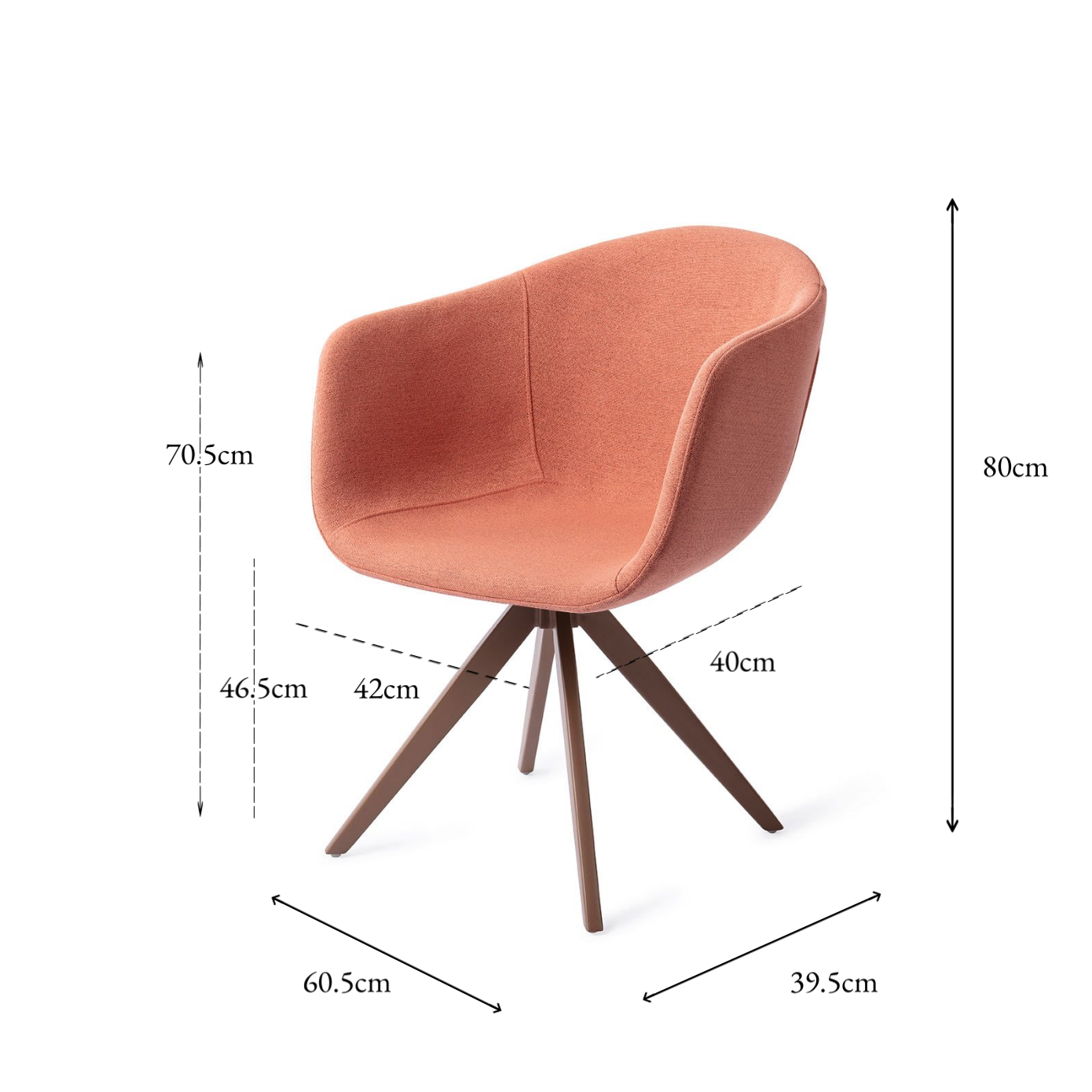 Yuni Dining Chair Coral Crush