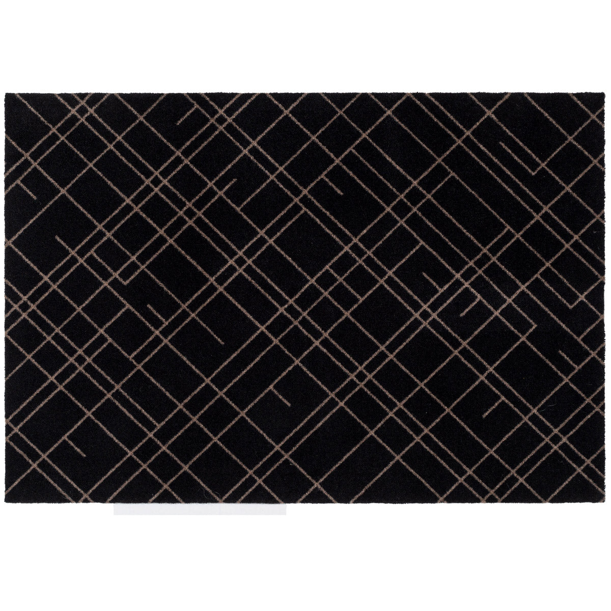 Floor mat 90 x 130 cm - Lines/Sand Black