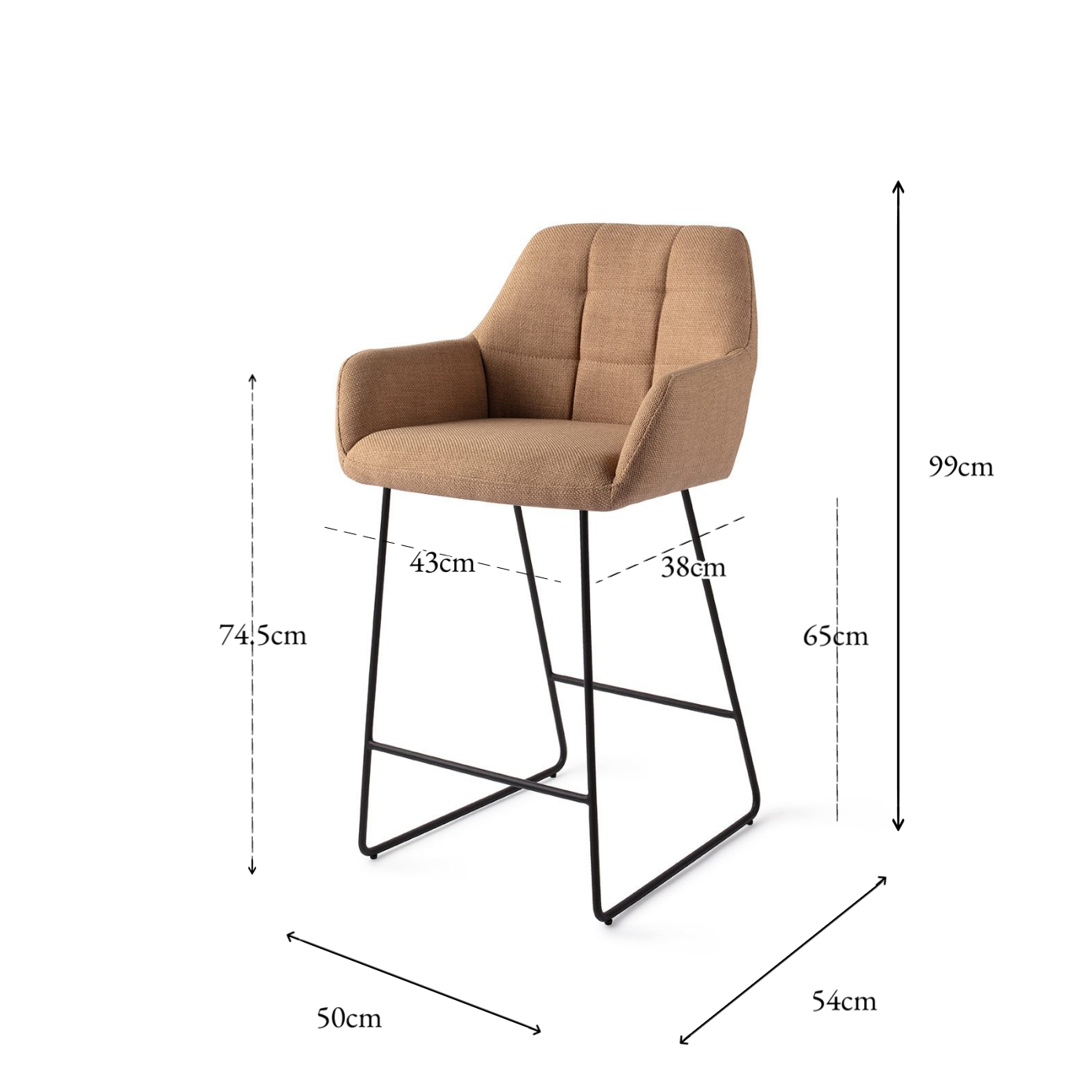 Noto Bar Chair toasted Toffee