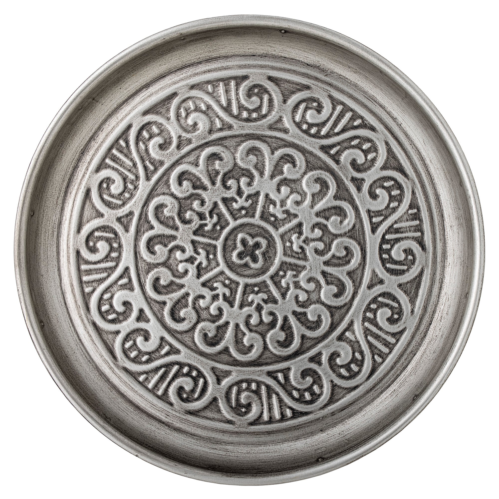 Maze dish, silver, metal