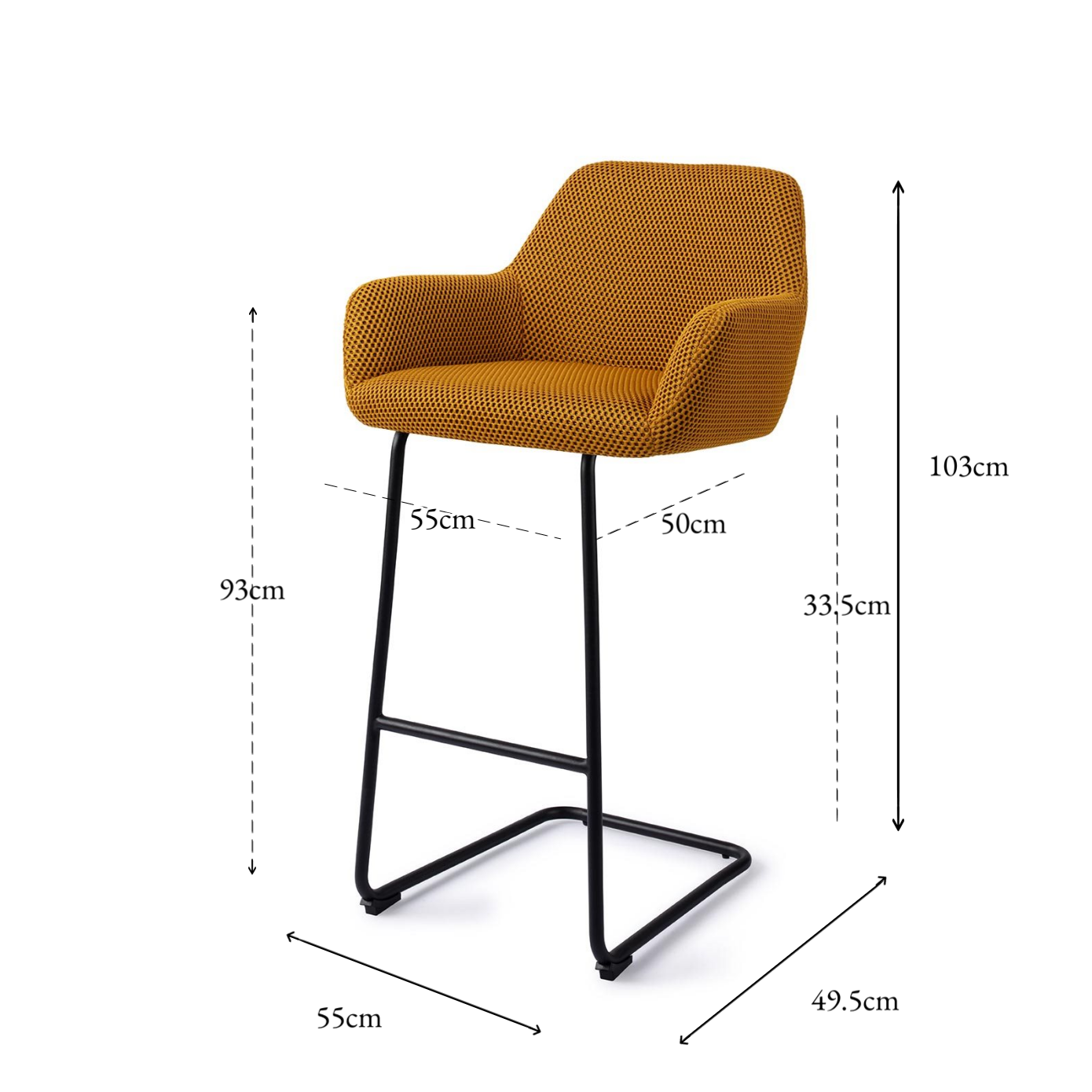 Hiroo Bar Chair Groovy Garam