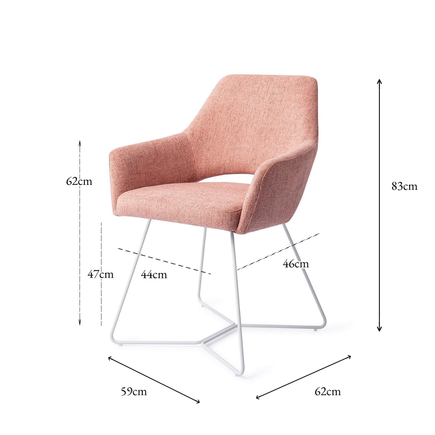 Yanai Dining Chair Pink Punch