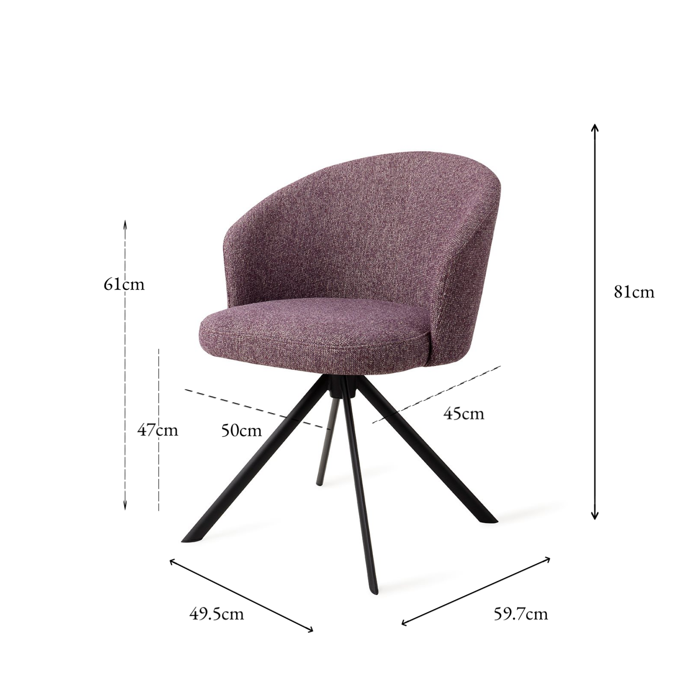 Niimi Dining Chair Perfect Plum