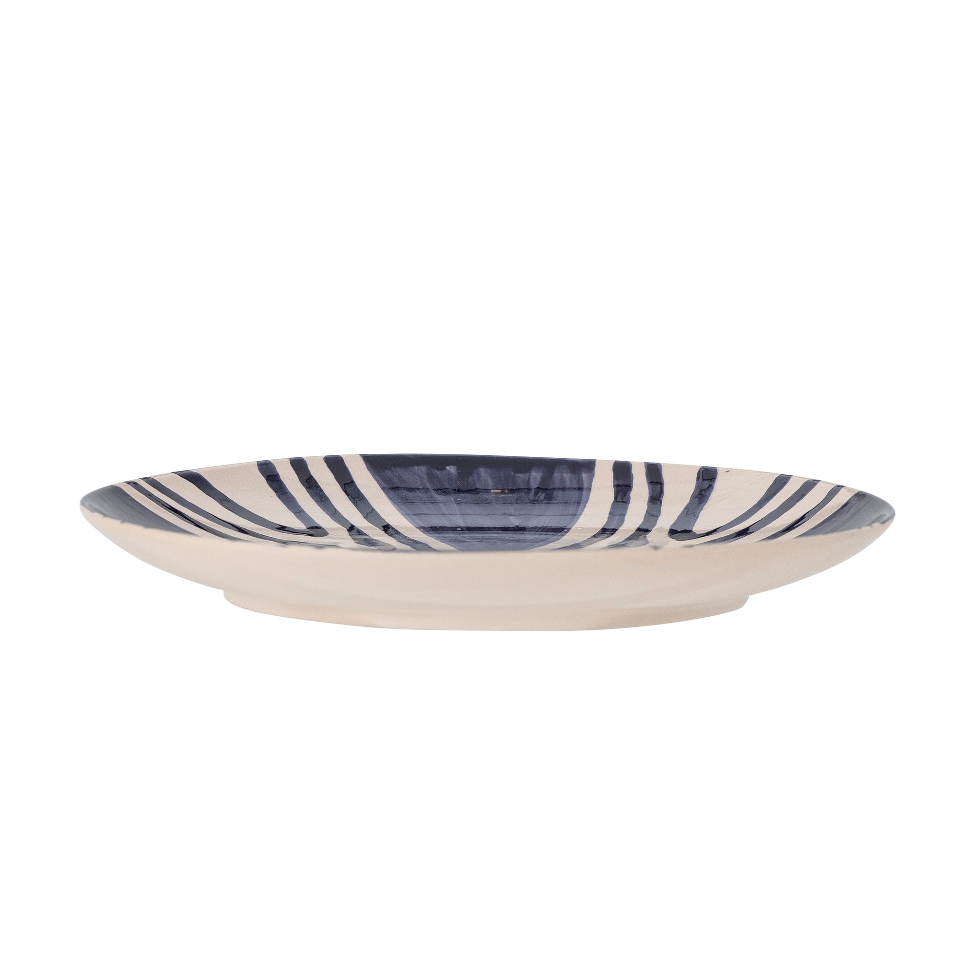 Shama plate, blue, stoneware