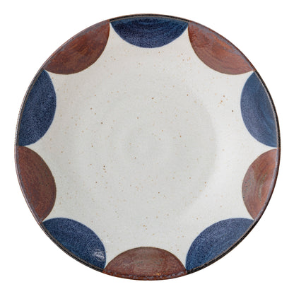 Camellia plate, blue, porcelain