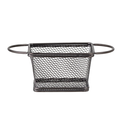 Enes basket, black, stainless steel