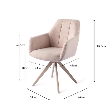 Noto Dining Chair Petal Pink