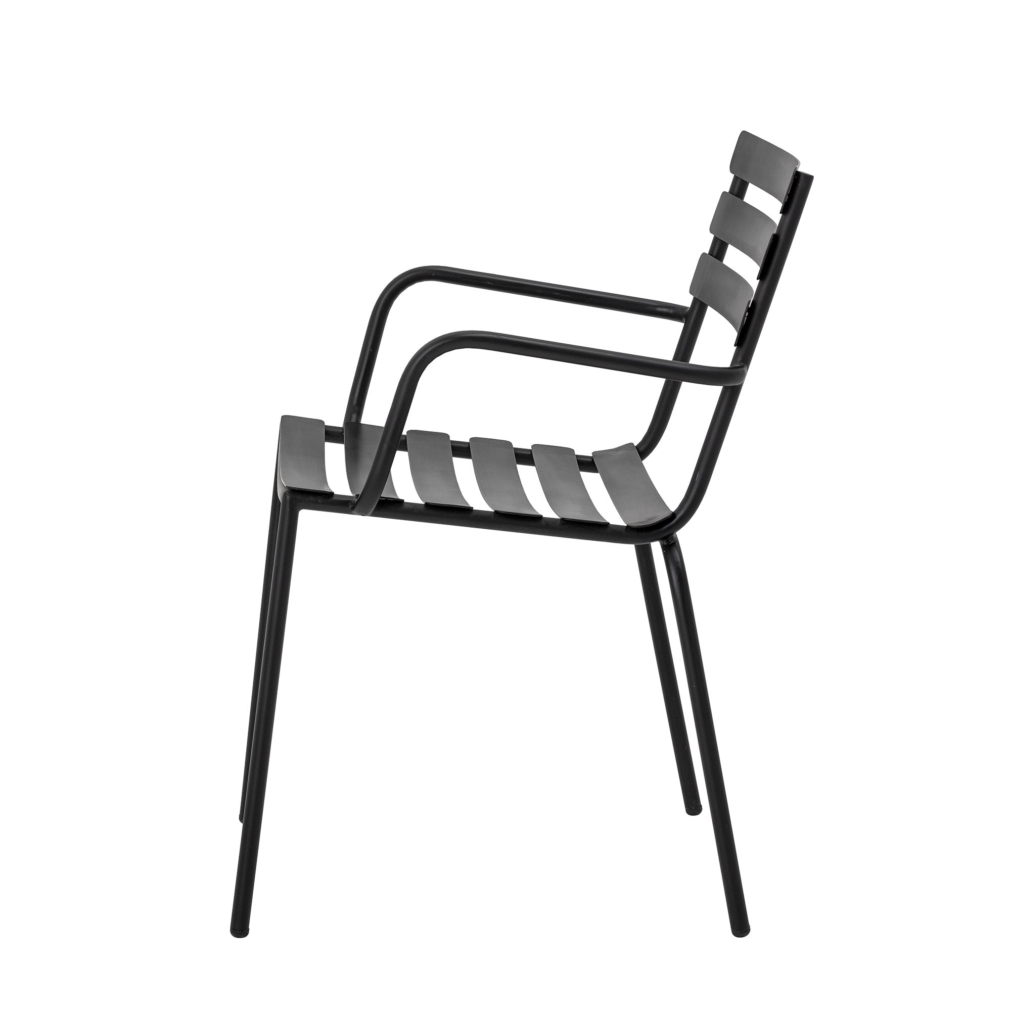 Monsi dining table chair, black, galvanized metal