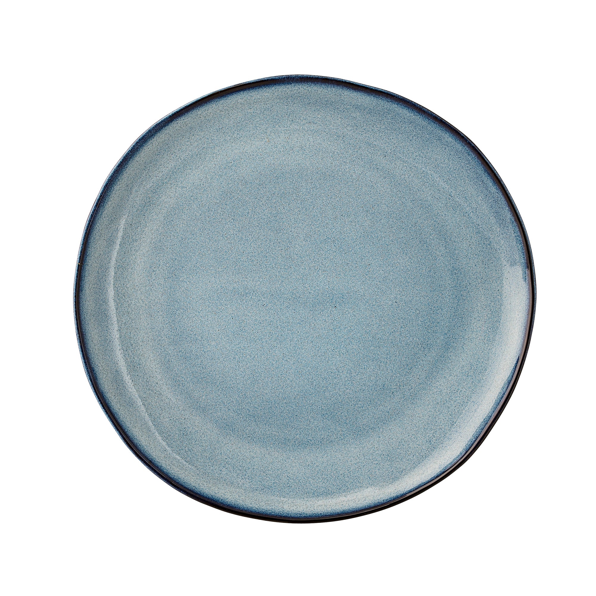 Sandrine plate, blue, stoneware