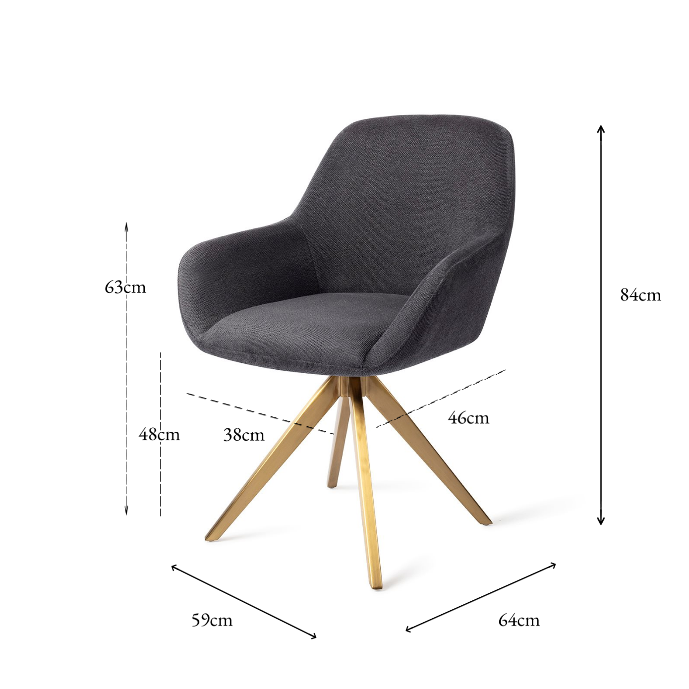 Kushi Dining Chair Black-Out