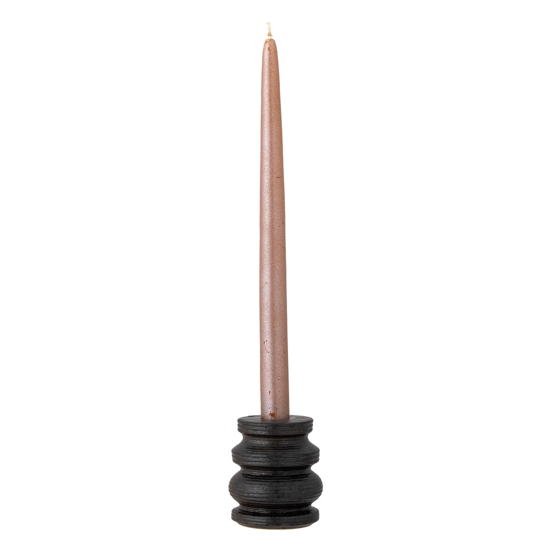 Idina candlestick, black, stoneware