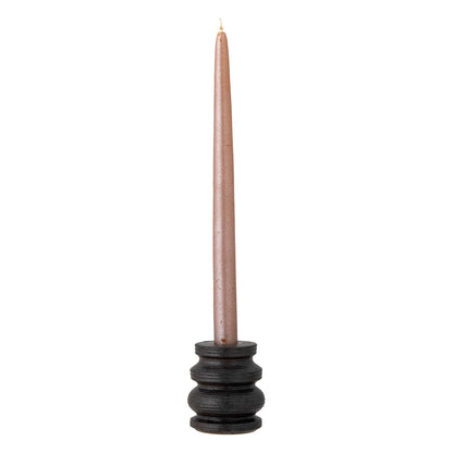 Idina candlestick, black, stoneware