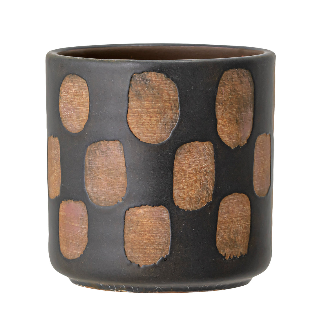 Avo Deko herbal pot, black, terracotta