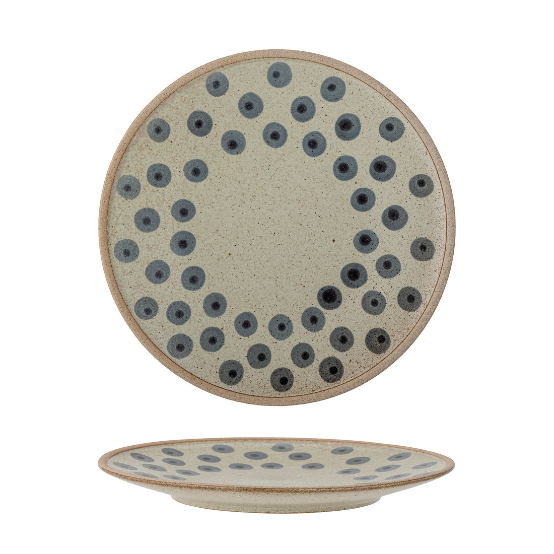 Tinni plate, blue, stoneware