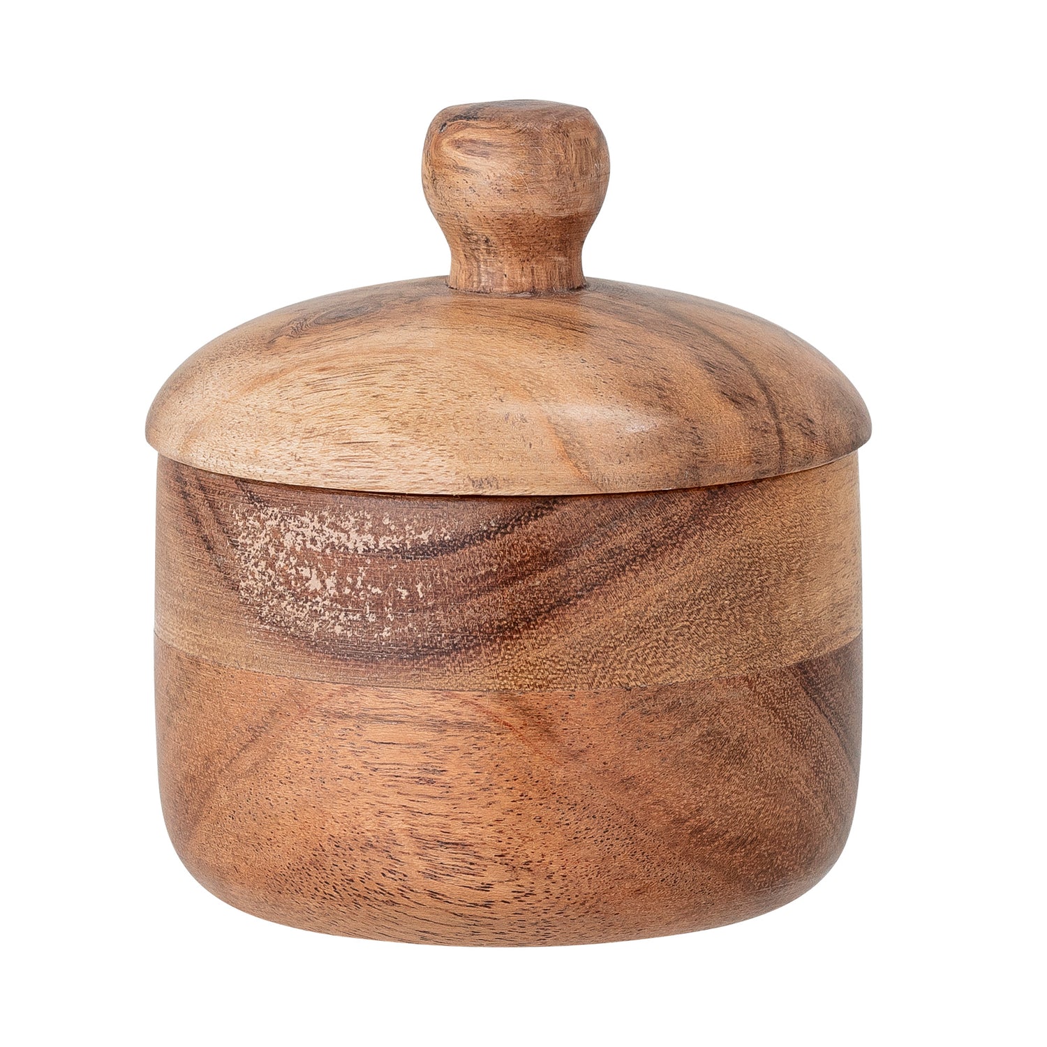 Gael jar w/lid, nature, acacia