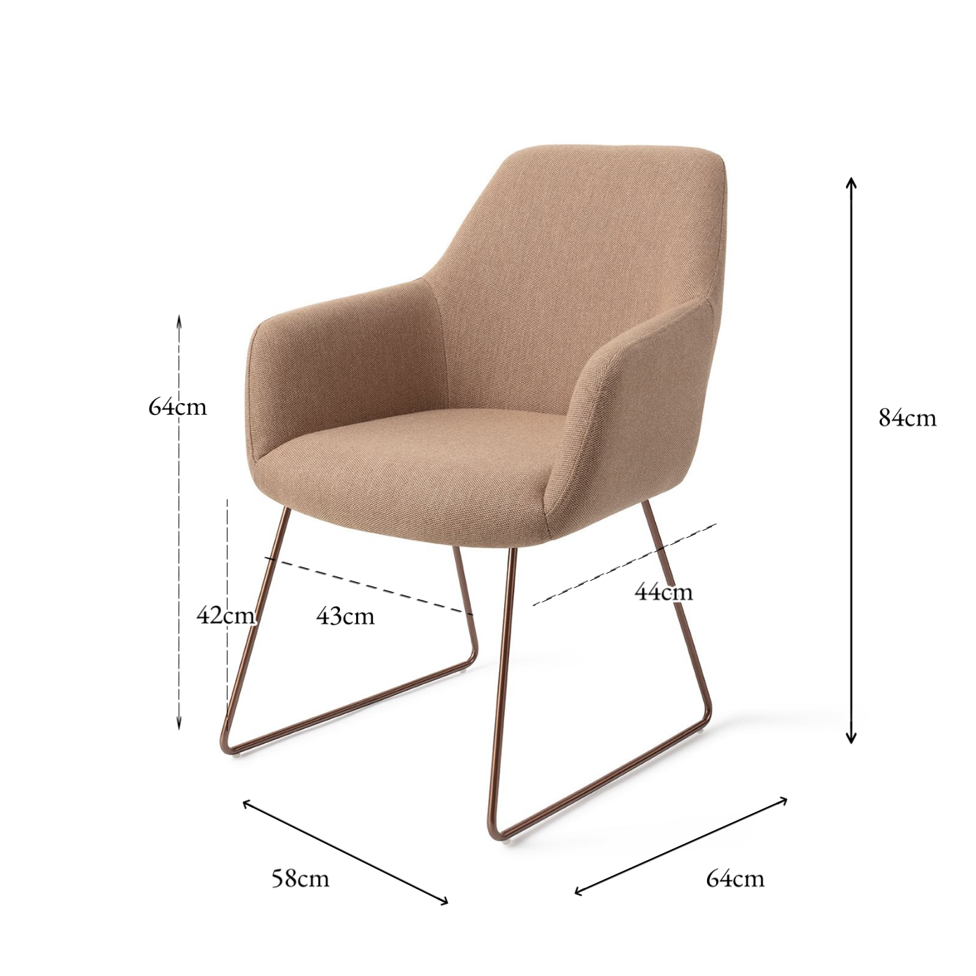 HIROO DINING CHAIR WHISPER WHEAT