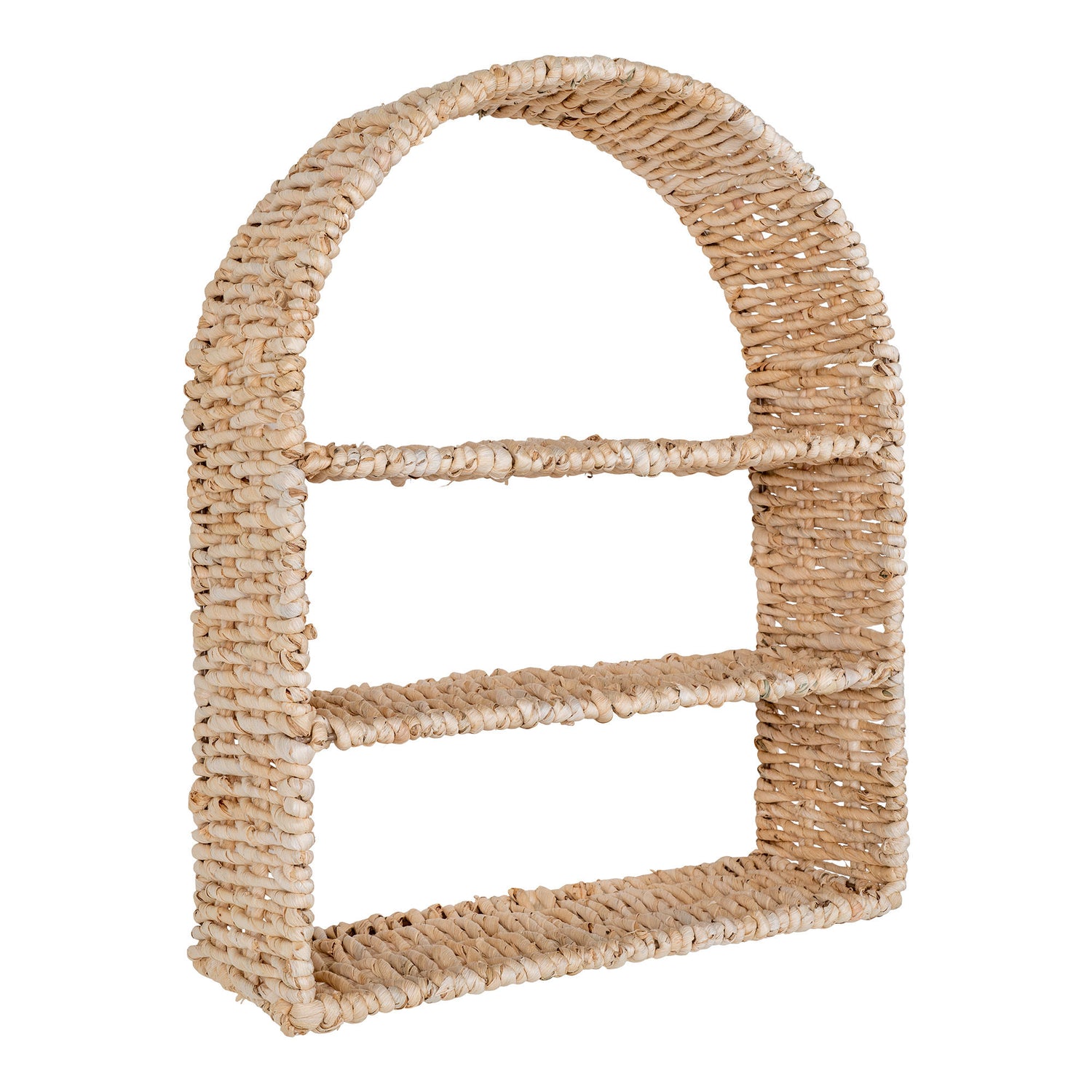 Namur Shelf - Shelf, Curved Rattan Design 36x12x45 cm