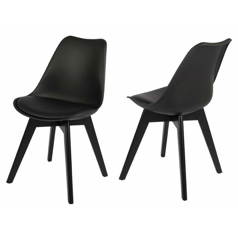 House of Sander Mia dining chair, Black/Black Beech