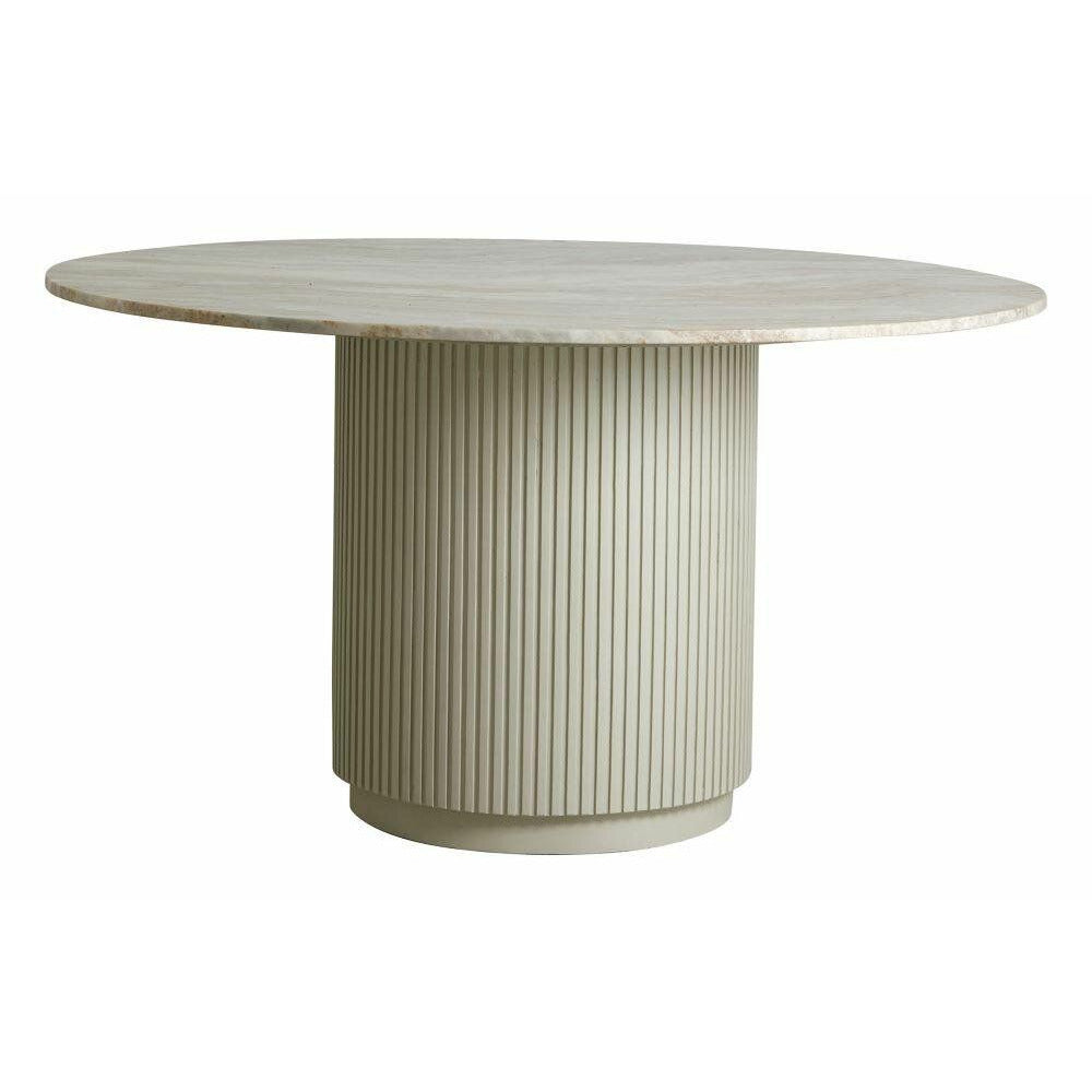 Nordal Erie Round Dining Table in Wood and Marble - Ø140 cm -