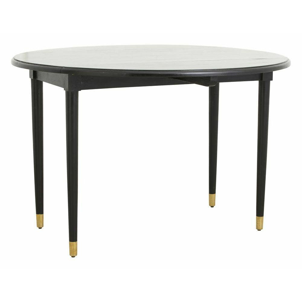 Nordal AHR round dining table in wood - ø119 cm - black/gold