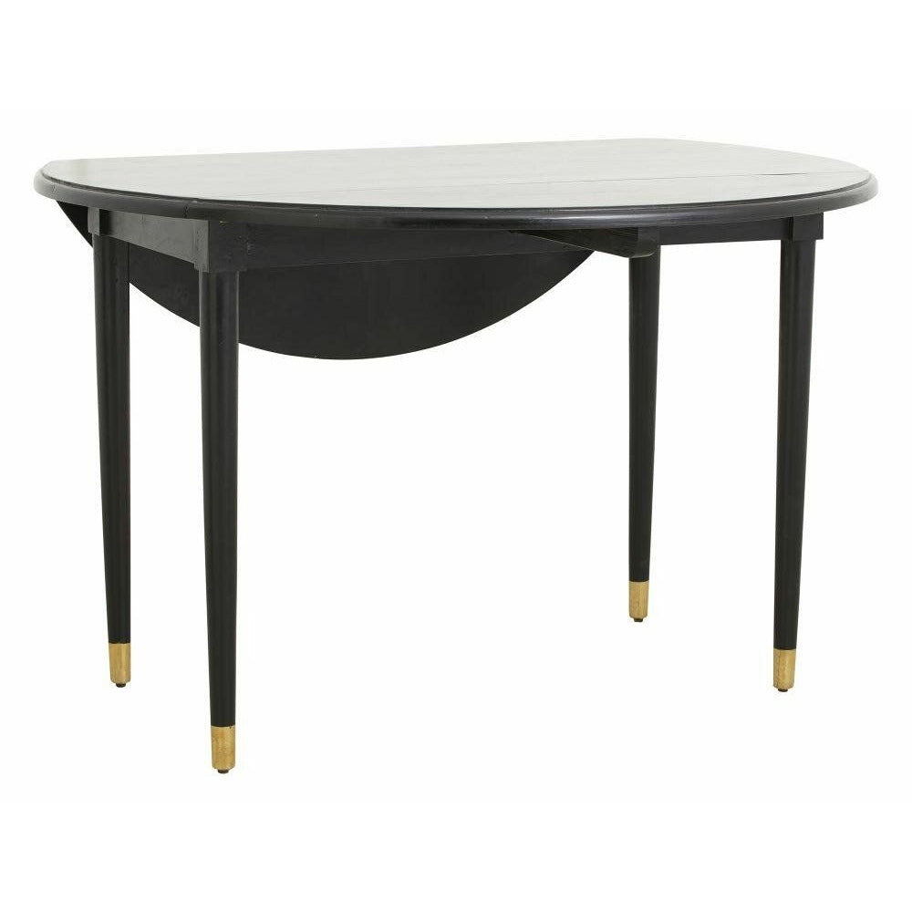 Nordal AHR round dining table in wood - ø119 cm - black/gold