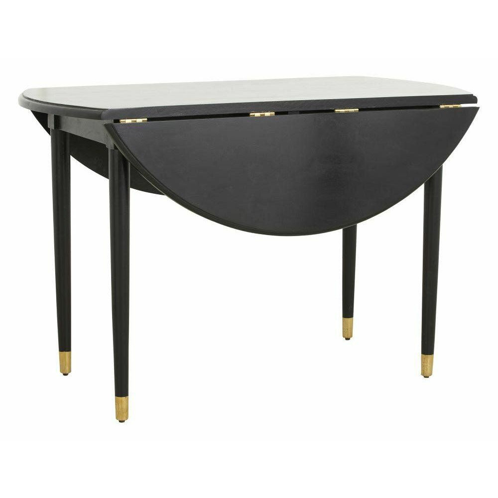 Nordal AHR round dining table in wood - ø119 cm - black/gold