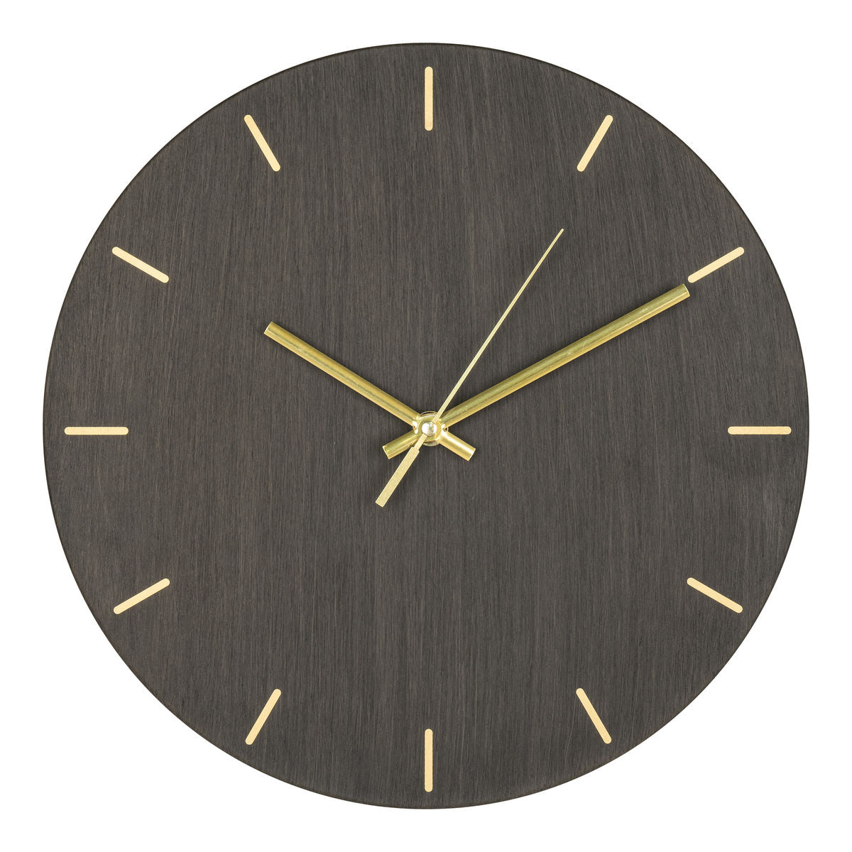 Asti wall clock - wall clock in steel, gray wooden structure, round, Ø30 cm