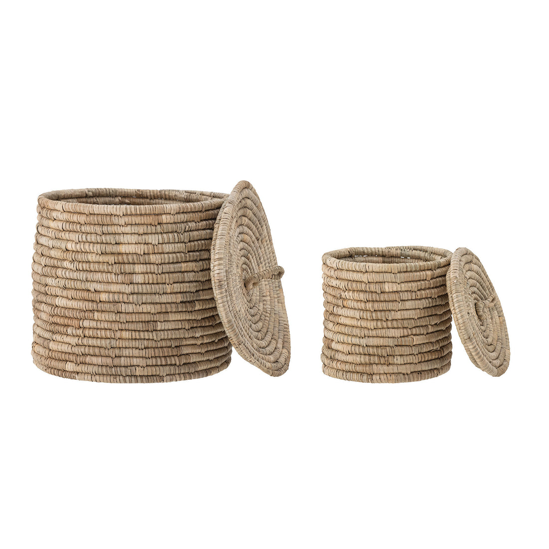 Bloomingville Linen Basket w/Lid, Nature, Sea grass