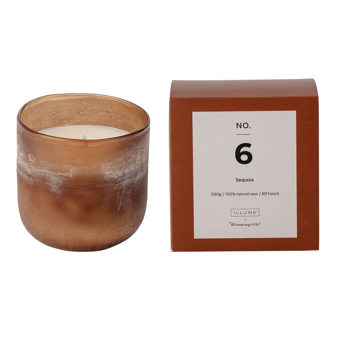 Illume x Bloomingville No. 6 - Sequoia scented candles, brown, natural wax