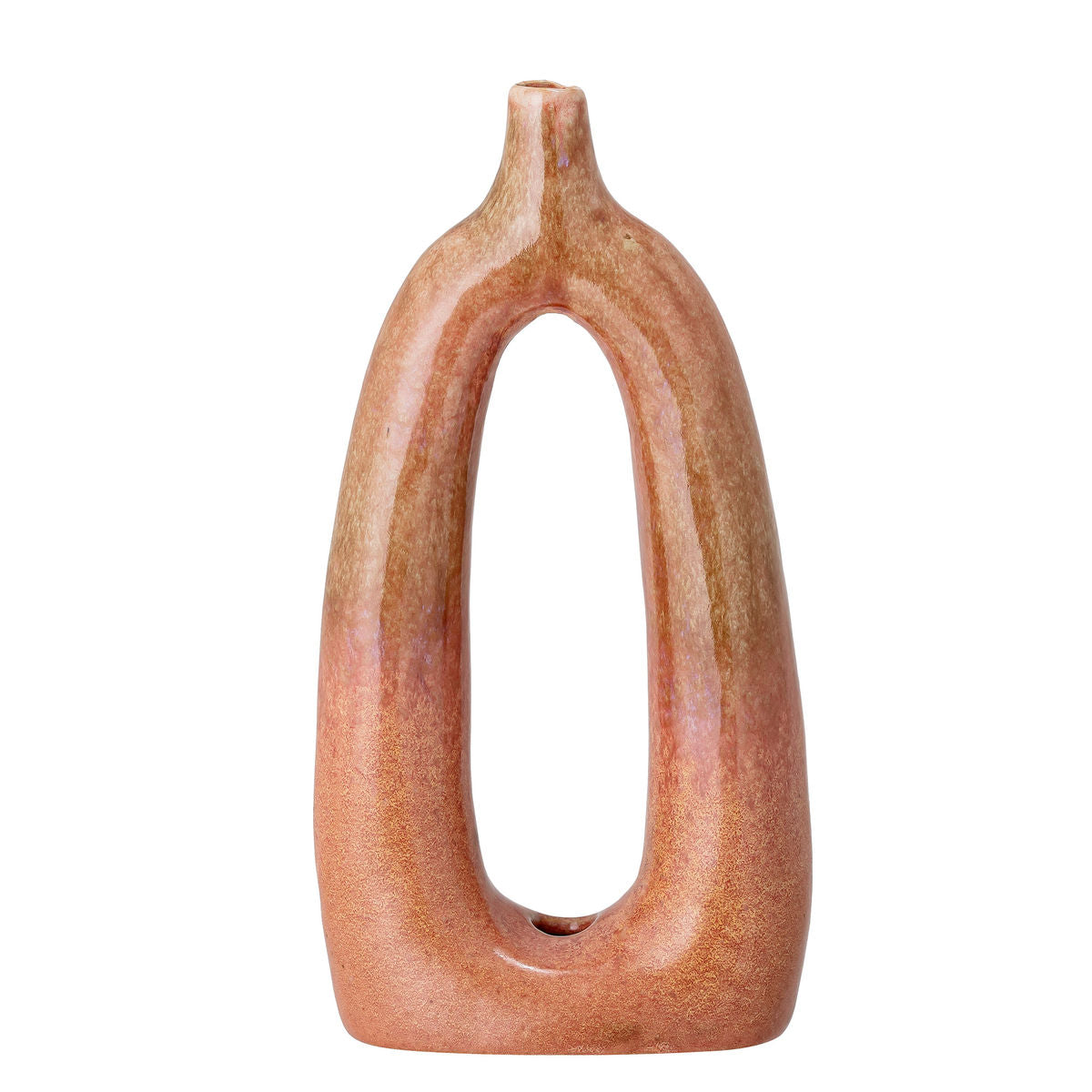 Bloomingville Baldrian Deko Vase, Orange, Stoneware